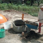 Filling the biogas system