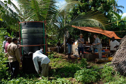 Installing Supergas system, Zanzibar