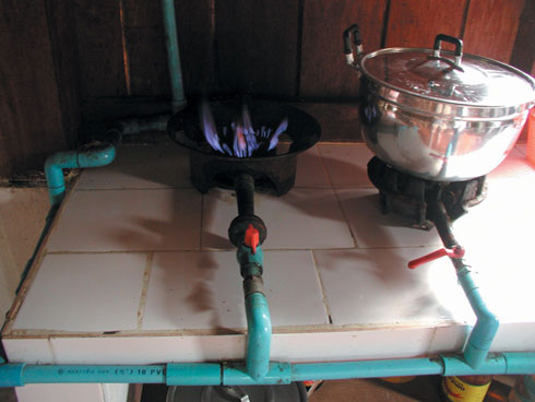 Supergas fueled stove